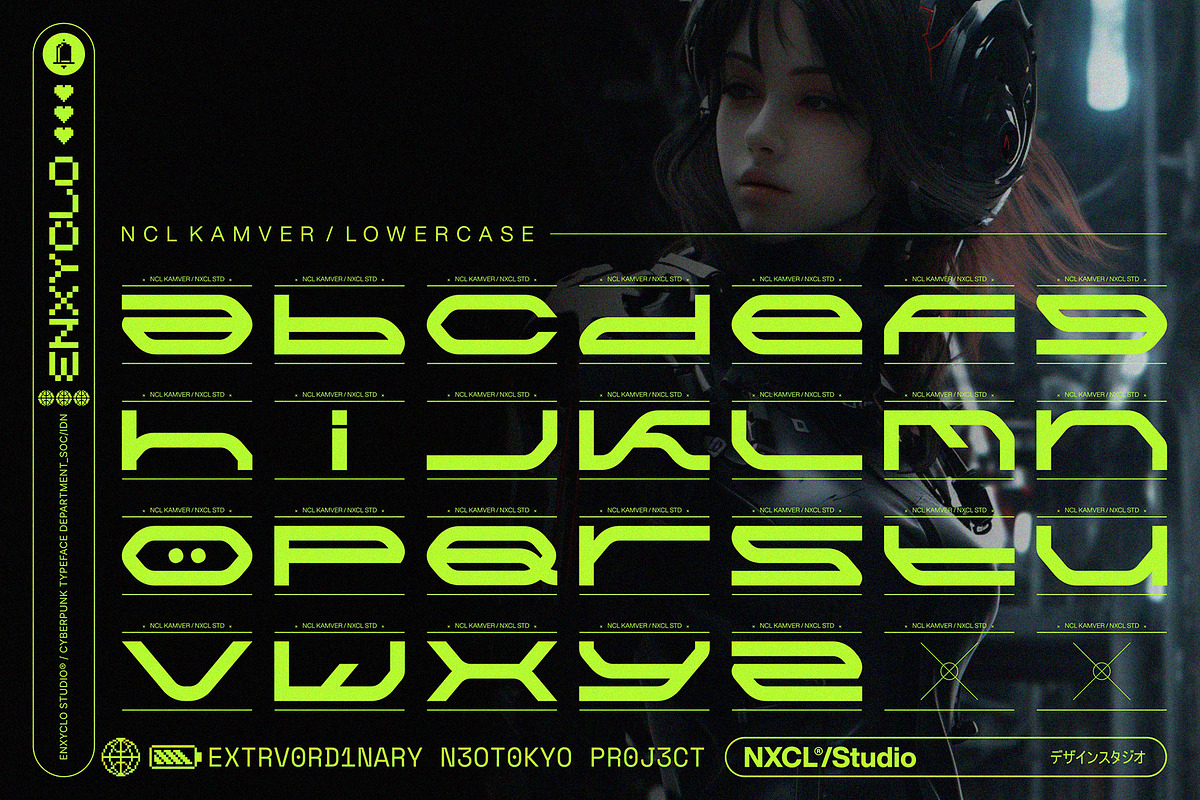 NCL Kamver - Modern Space Font, a Sans Serif Font by Enxyclo Studio (Photo 7 of 12)