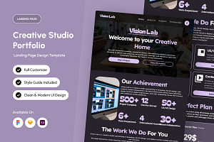 Vision Lab - Portfolio Landing Page, a Landing Page Template by productype1