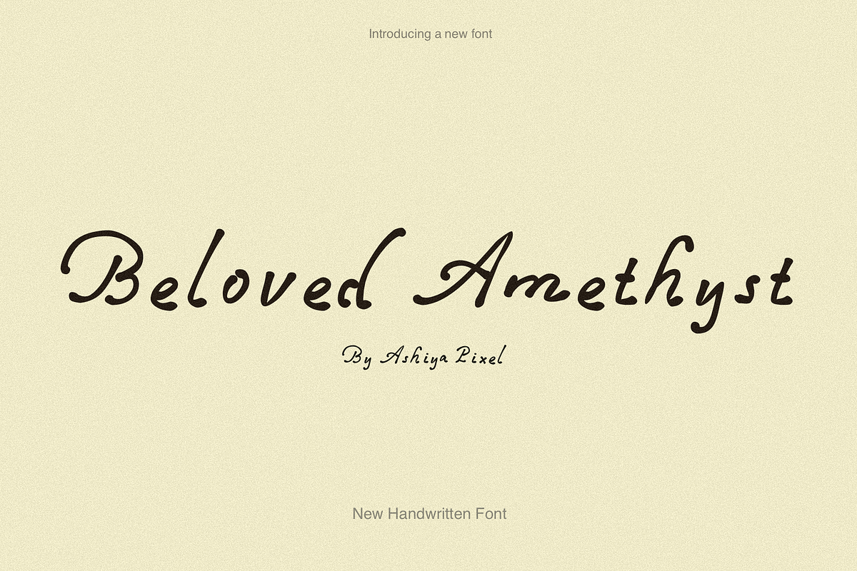 BelovedAmethyst Elegant Cursive Font, a Handwritten Font by Ashiya Pixel (Photo 6 of 6)