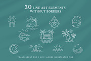 Coastal Line Art Logo Bundle, a Branding & Logo Template by Ellen Carty Design (Thumbnail 4 of 11)