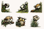 Whimsical Peeking Woodland Animals, a Seasonal Illustration by Designworld (Thumbnail 3 of 11)