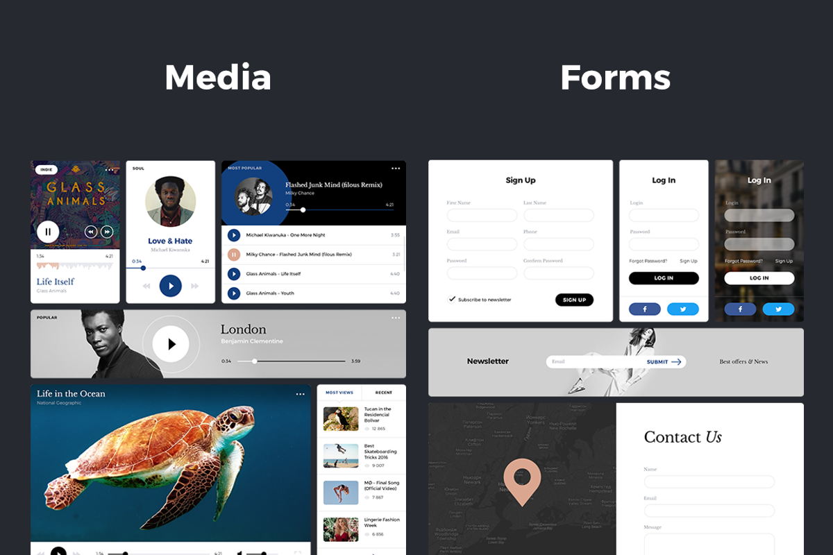 Grace UI Kit, an UI Kit Template by uispot (Photo 8 of 10)