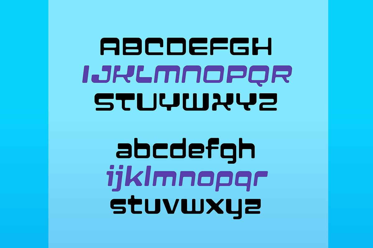 Cyan Fun Futuristic Font (2 fonts), a Font by SelfBuild Type (Photo 7 of 8)
