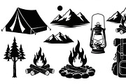 Camping Adventure Silhouette Icon, an Illustration by Artivon (Thumbnail 2 of 51)