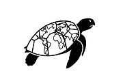 World Map Sea Turtle Bundle, an Illustration by Gaye Art (Thumbnail 29 of 31)
