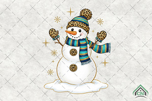 Colorful Glitter Christmas Snowman, an Illustration by Craft Nest
