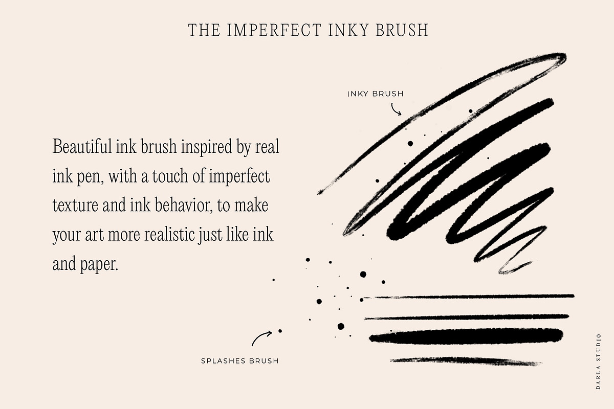 Fine Liners Procreate Brushes + Ink, a Brush Add-On by Darla Studio (Photo 5 of 10)