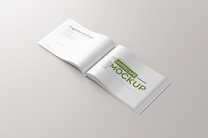 Horizontal Open Magazine Mockup