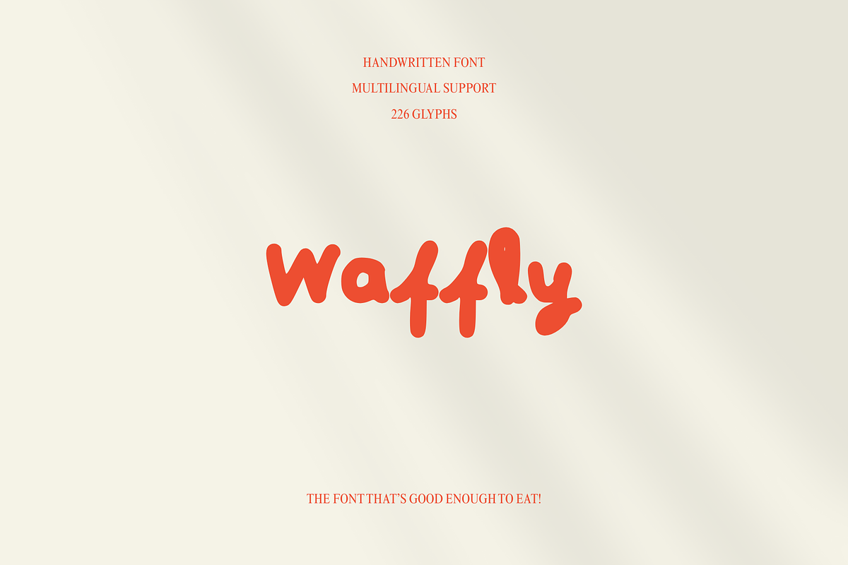 Waffly – A Sweet Handwritten Font, a Handwritten Font by BiancaXavier (Photo 1 of 6)