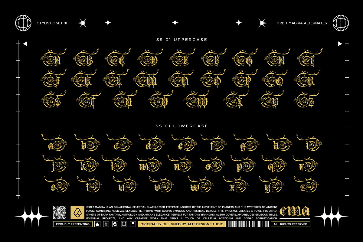 Orbit Magika Typeface, a Blackletter Font by alit design (Photo 10 of 17)