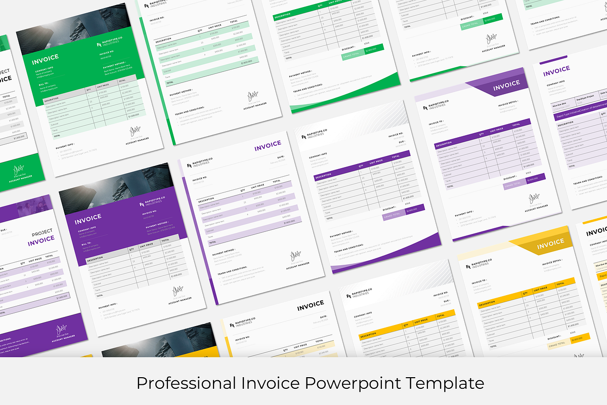 Professional Invoice PowerPoint, a Presentation Template by Pixslides (Photo 3 of 4)