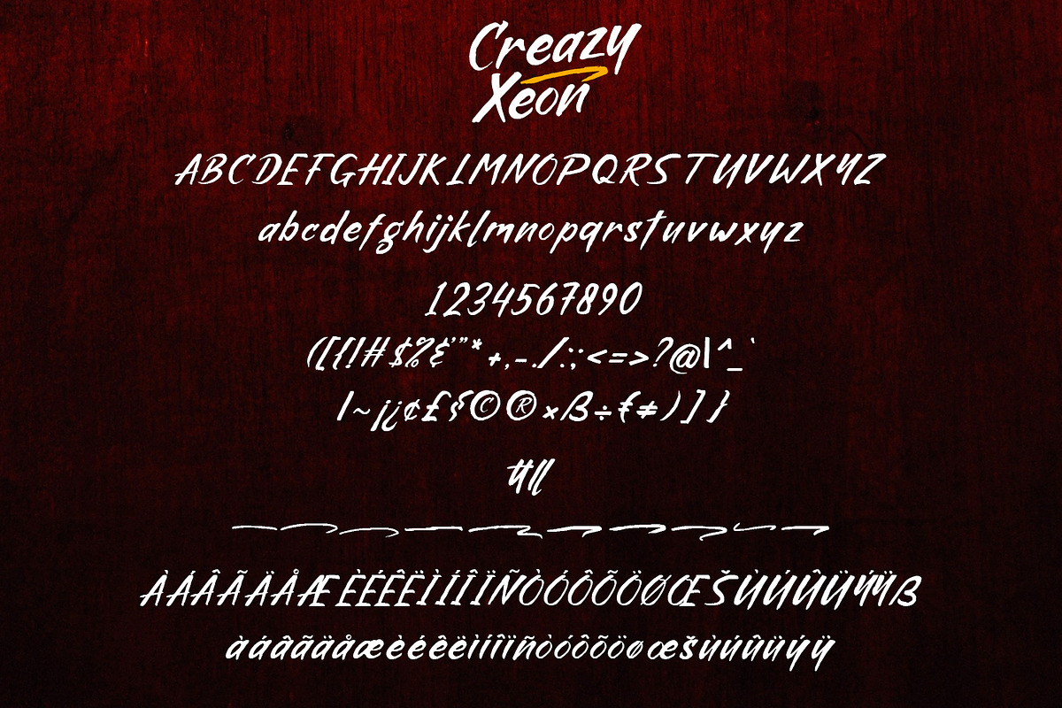 Creazy Xeon - Brush Font, a Script Font by Mytype Studio (Photo 7 of 8)