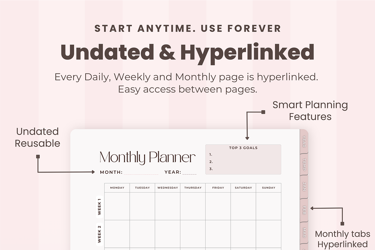 Minimalist Digital Planner Undated preview 7