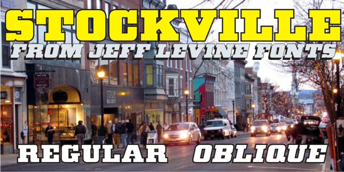 Stockville JNL, a Slab Serif Font by Jeff Levine Fonts