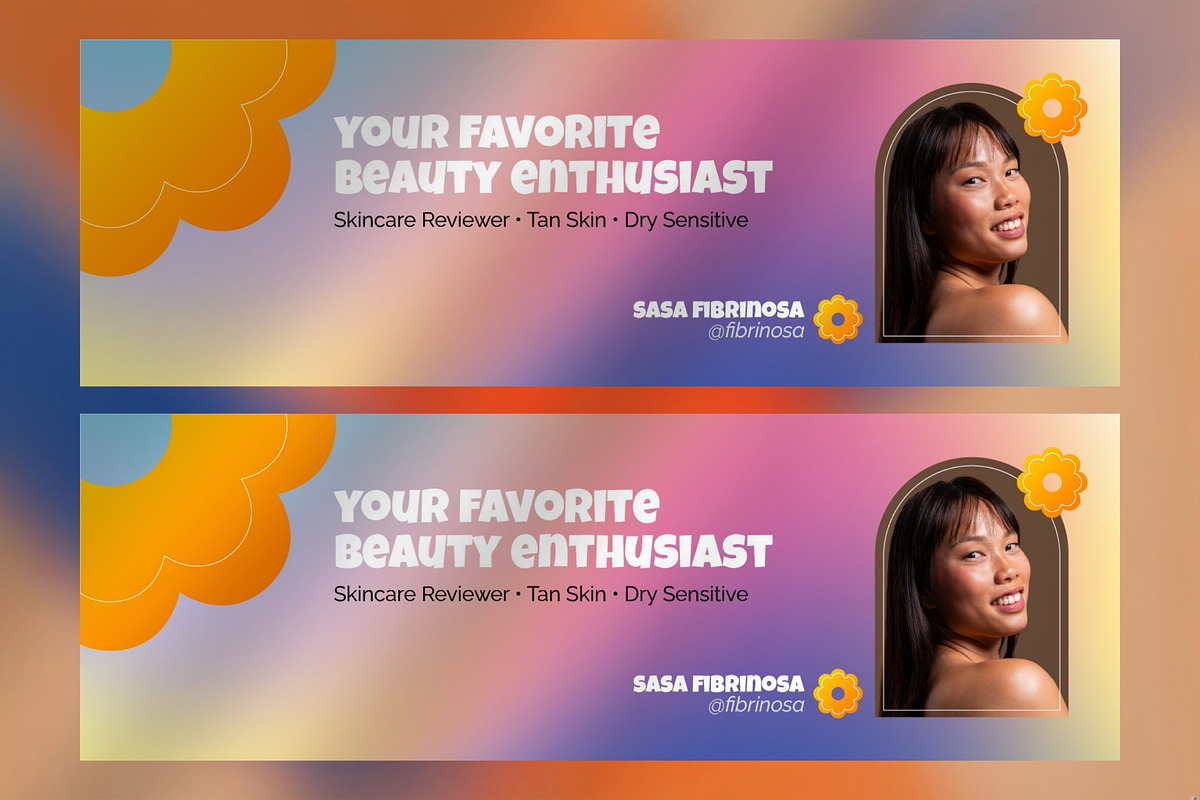 Beauty Enthusiast X Twitter Banner, a Social Media Template by FIBRINOSÄ (Photo 4 of 4)