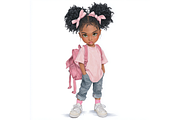 Black Kids Back to School clipart, an Education Illustration by Creative design (Thumbnail 3 of 7)
