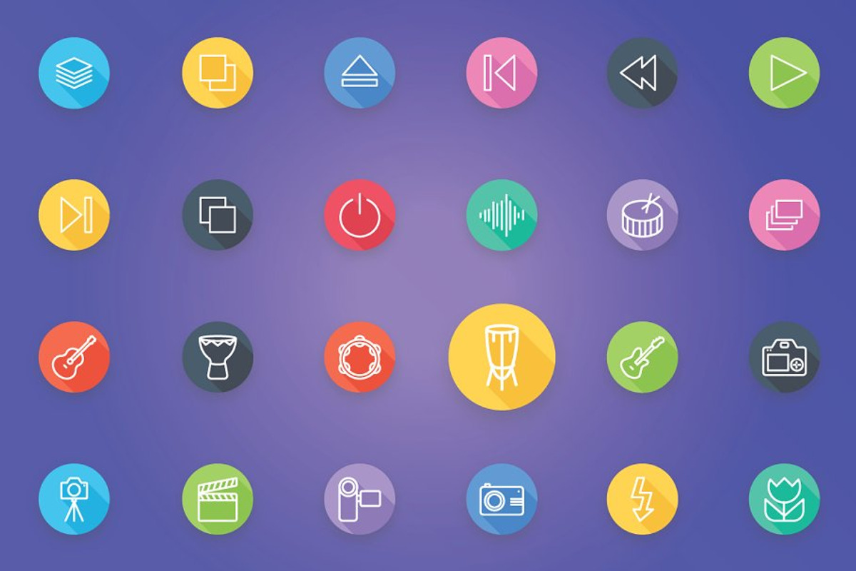 Media - Audio, Video & Photo Icons, a Solid Icon by FlatLineIcons (Photo 6 of 7)
