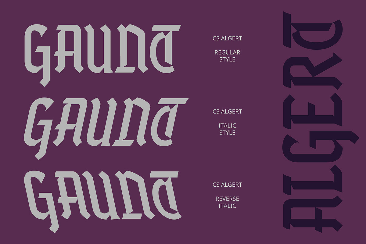 CS Algert – Blackletter Font, a Blackletter Font by Craft Supply Co. (Photo 3 of 8)