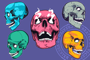 Vintage Vector Skulls Pack