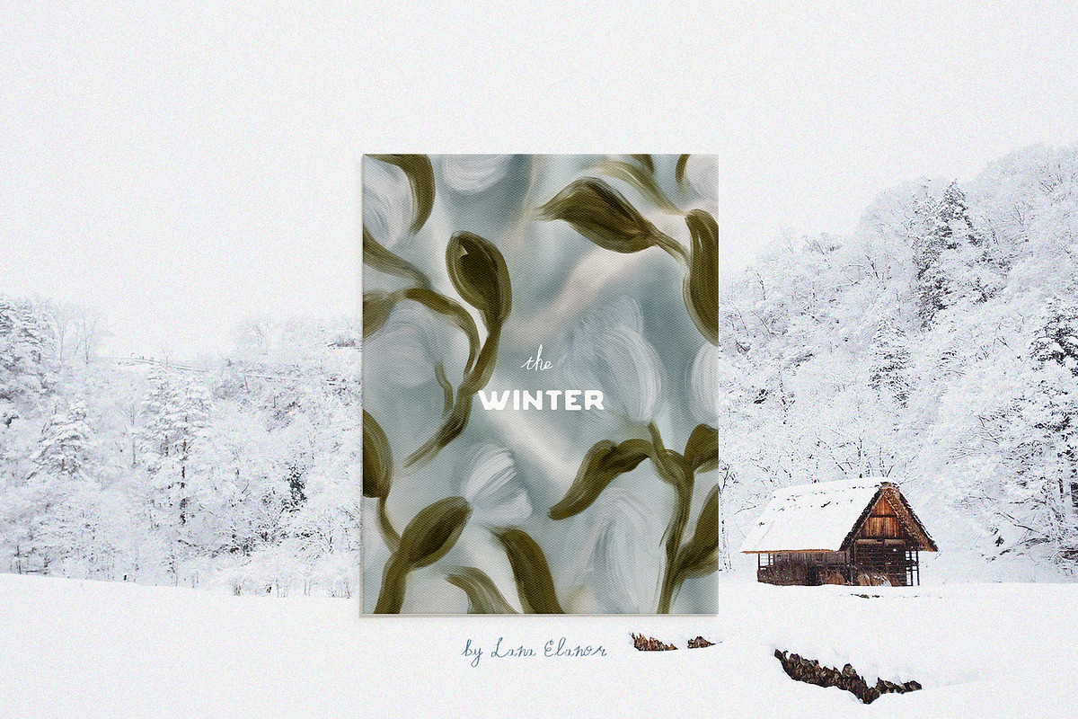 Hand-Painted Winter Backgrounds, a Background Graphic by Lana Elanor (Photo 6 of 16)