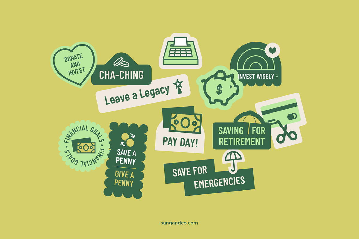 Financial Literacy Digital Stickers, a Finance Illustration by sungandco (Photo 7 of 8)