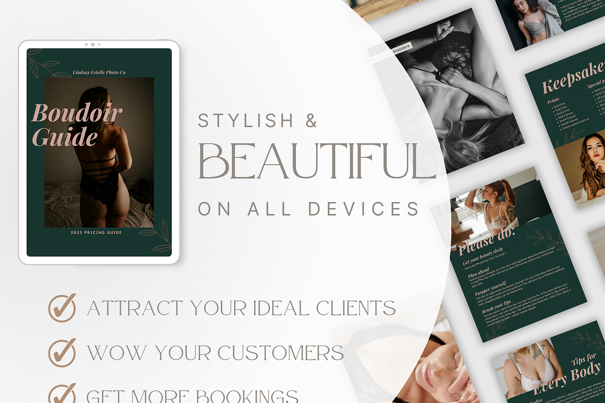 TEAL Boudoir Photography Guide, a Magazine Template by Signature Edits (Photo 12 of 12)
