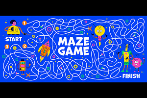 Kids labyrinth maze game