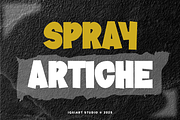 Spray Artiche - Modern Sans Font, a Sans Serif Font by Iqsiart Studio (Thumbnail 1 of 6)