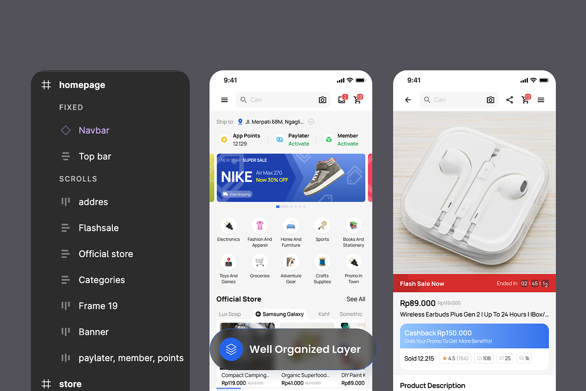 E-commerce Shopping Mobile App, a Websites & App Template by SLAB! Design (Photo 3 of 4)