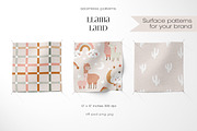 Llama Land – Patterns Collection, a Pattern Graphic by PROTEA Watercolor Studio (Thumbnail 8 of 9)