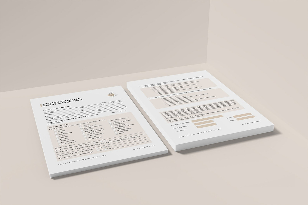 Editable Eyelash Extensions Forms, a Websites & App Template by SwitzerShop (Photo 5 of 8)