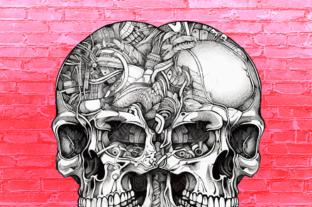 Two Skulls Head SVG, Skeleton Skull