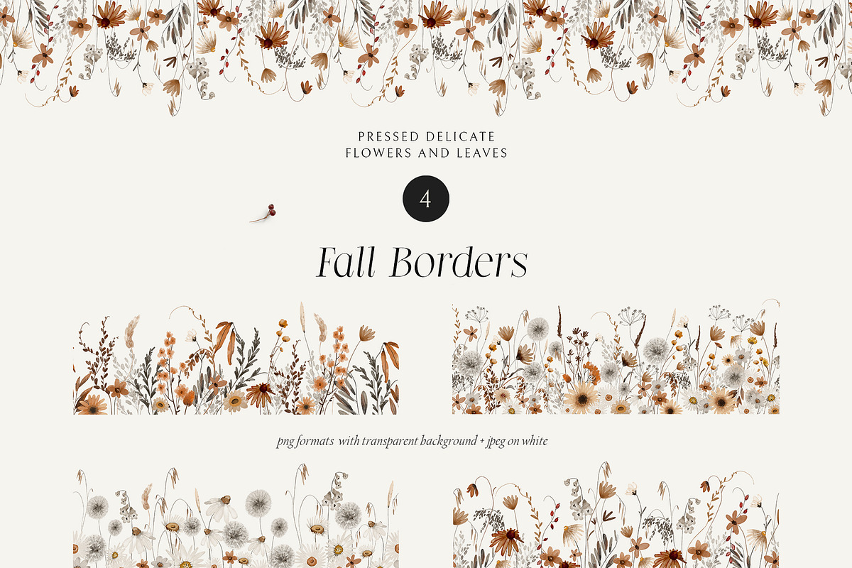 Fall Florals - watercolor set, a Seasonal Illustration by AleksaArt (Photo 4 of 13)
