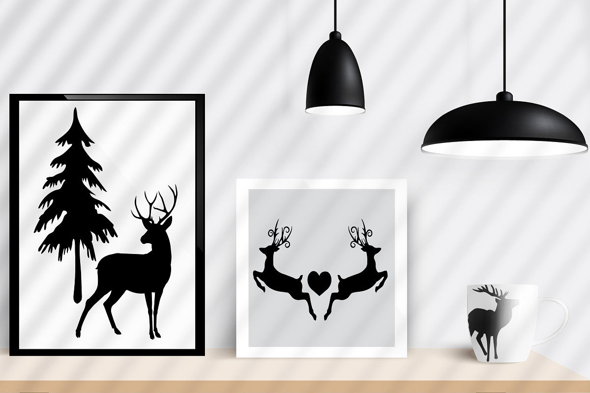 Deer,Forest,AntlerAnimals AI EPS PNG, an Illustration by FrankiesDaughtersDesign (Photo 6 of 6)
