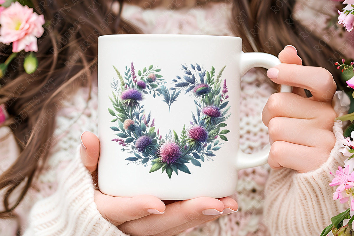 Ironweed Flower Watercolor Clipart, an Illustration by RobertsArt (Photo 5 of 8)