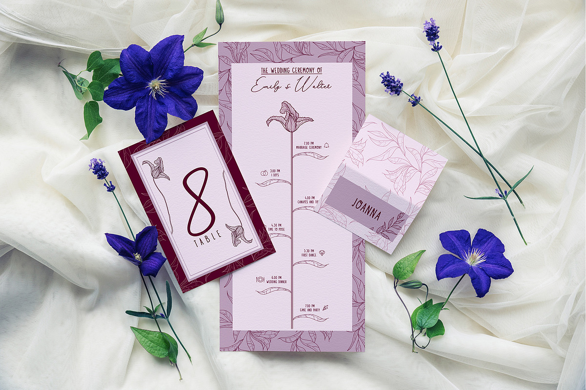 Emily Wedding Invitation Suite, an Invitation Template by OctopusRider (Photo 3 of 5)