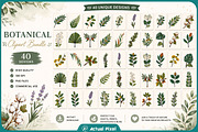 Boho Botanical Leaves Clipart Bundle, a Nature Photo by Actual Pixel (Thumbnail 1 of 21)