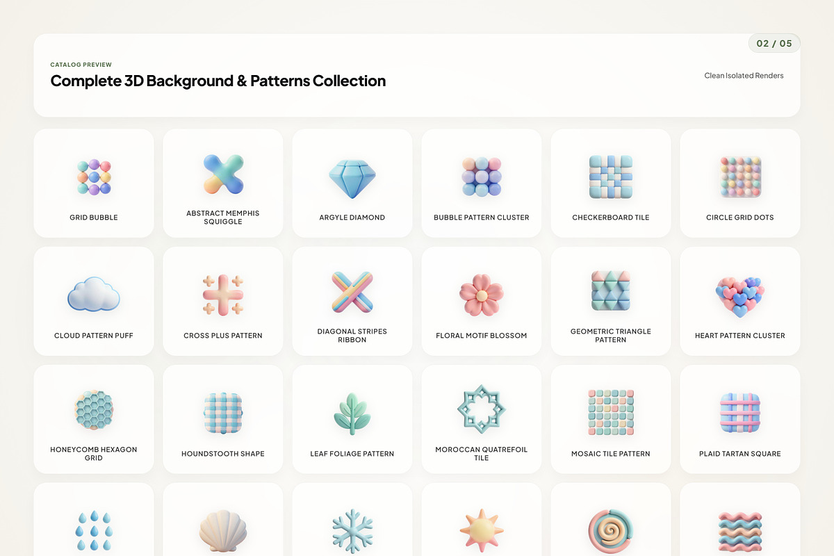 3D Background & Pattern Icons, an Emoji Icon by River Visual (Photo 2 of 5)