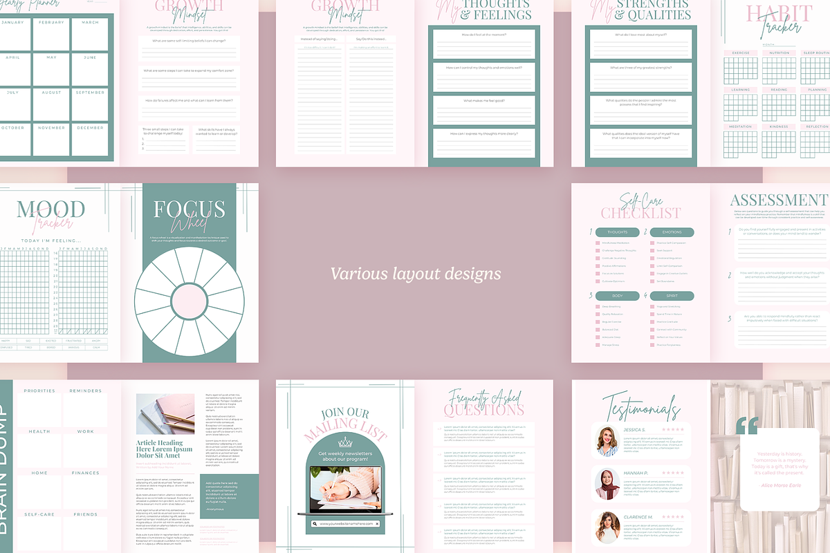 Mindfulness Journal, a Stationery Template by Creatif Foundry (Photo 4 of 7)
