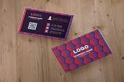 Modern Hexagon Business Card Design, a Business Card Template by Vitoria's Collection (Thumbnail 2 of 3)