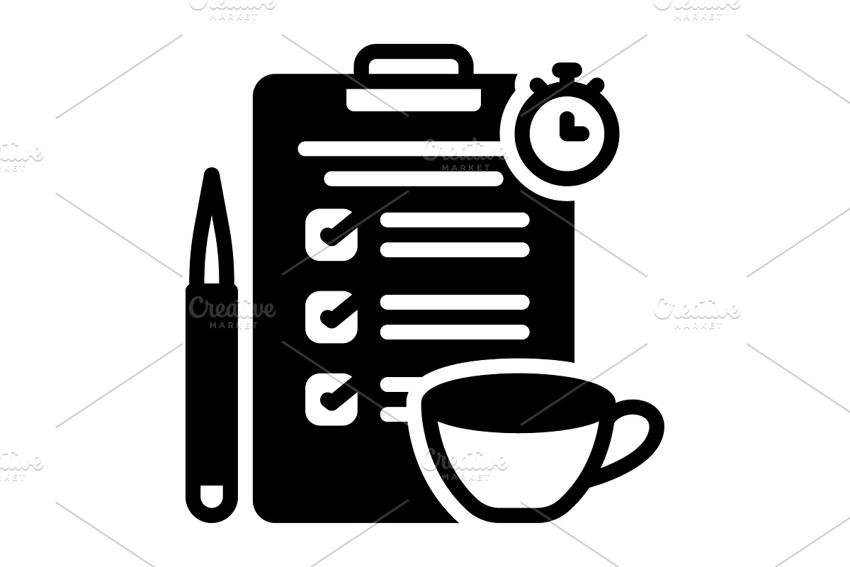 Agenda order paper solid icon, a Solid Icon by Creative priyanka