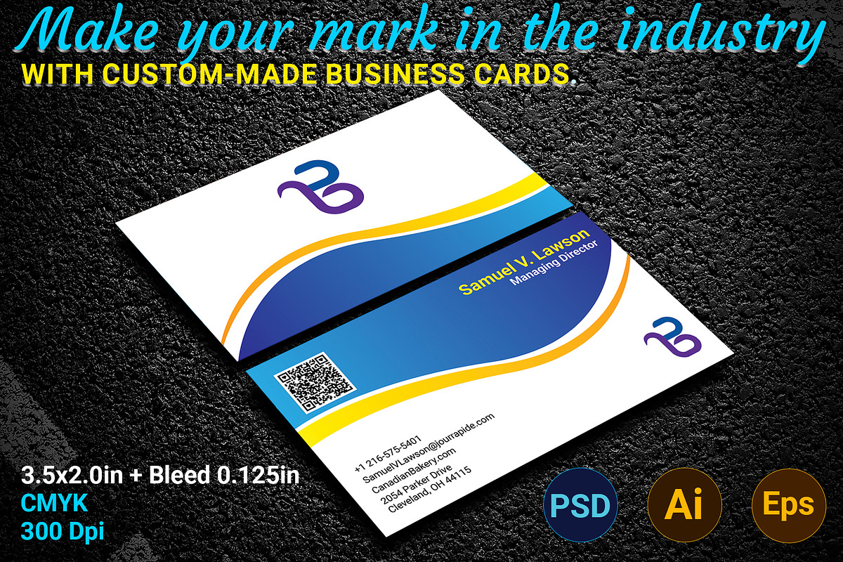 Clean Business Card Template, a Business Card Template by Bibek (Photo 1 of 4)