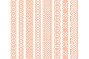 Peach Lace Vector Borders, an Illustration by Amanda Ilkov (Thumbnail 4 of 5)