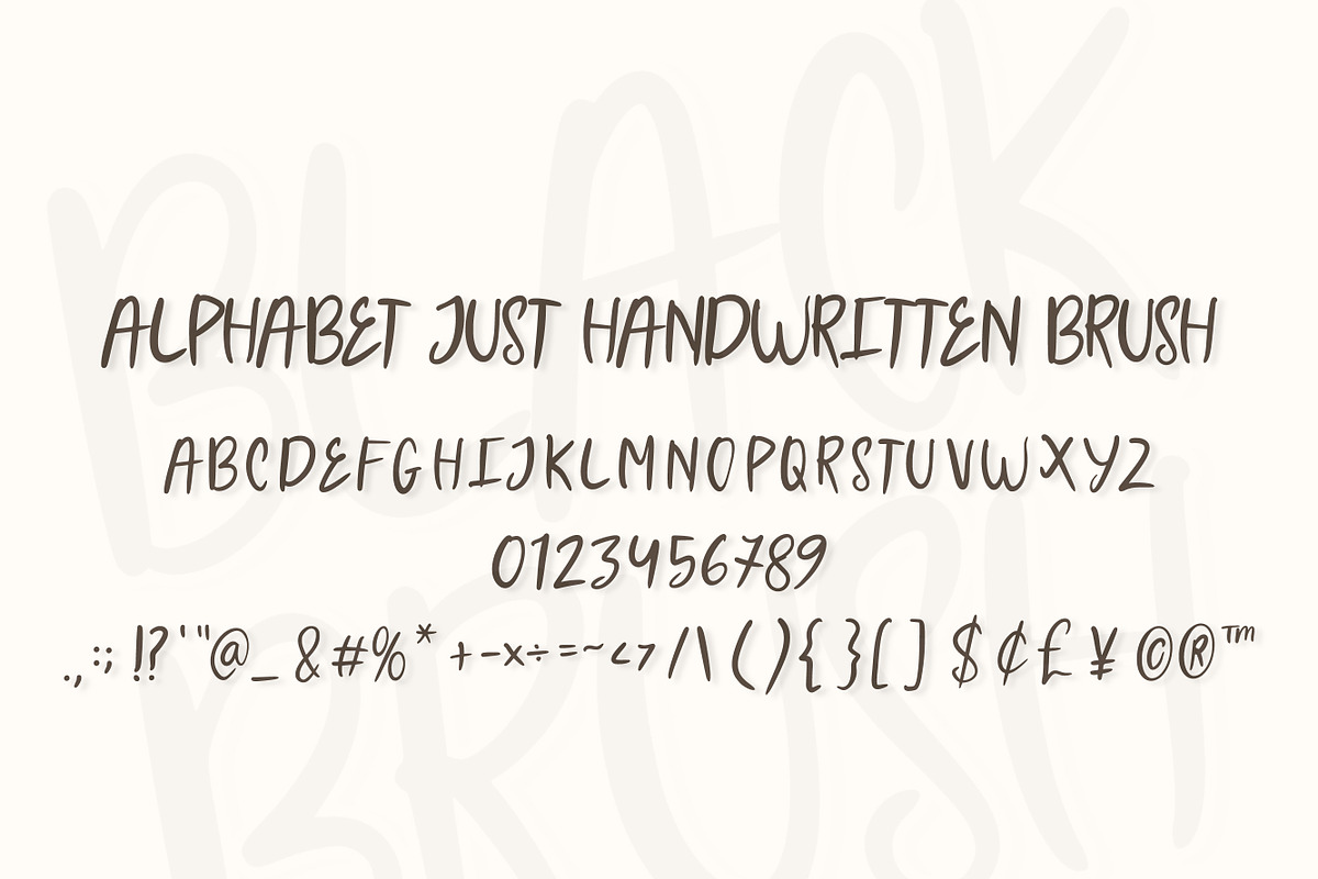 Black Brush | Sans Handwritten, a Sans Serif Font by MaxArt Foundry (Photo 4 of 4)
