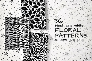 Black And White Floral Patterns