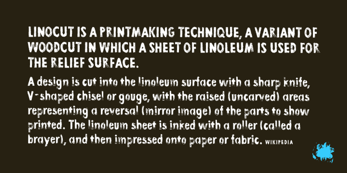 Lino Stamp, a Font by Letters & Numbers (Photo 3 of 3)