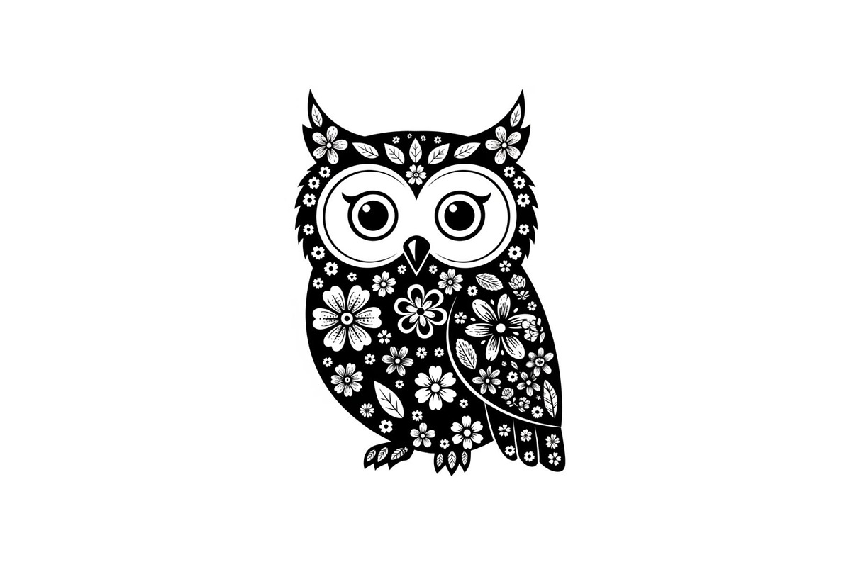Cute Owl Silhouette Bundle, an Illustration by yasushie (Photo 24 of 31)