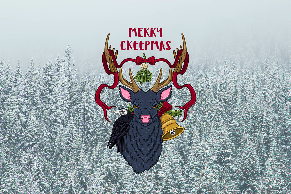 Spooky Christmas Collection, an Illustration by SecondOfJuly (Photo 5 of 5)