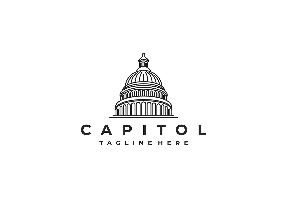 Line art Capitol Dome Logo Design, a Branding & Logo Template by Weasley99Store
