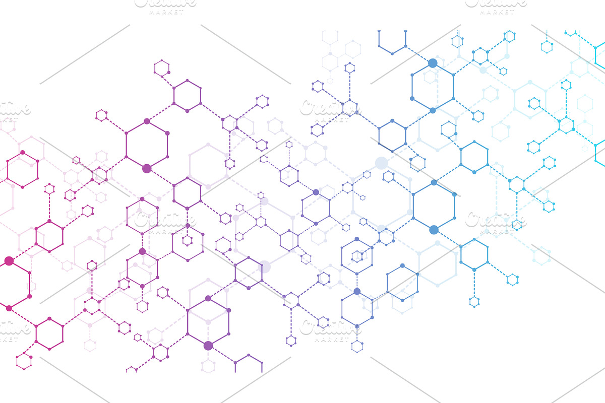 Molecular structure. Medicine, an Illustration by Things for designers